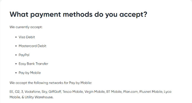 Step 2: Choose your preferred payment option